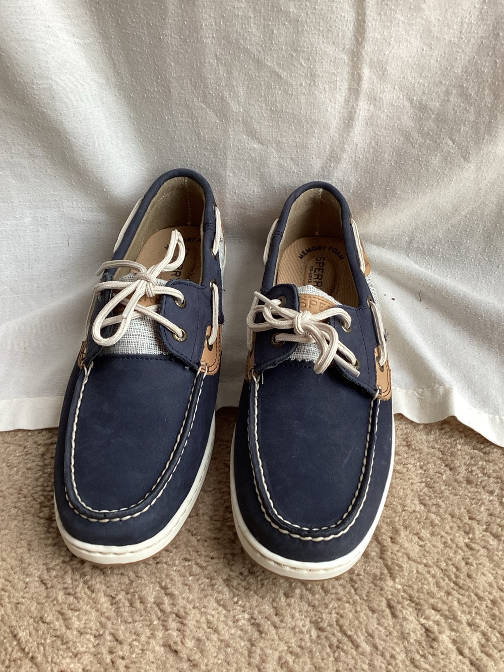Sperry Navy Leather Boat Shoes - women’s